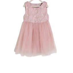 Kids On Board Girls Pink Embroidered Fit and Flare Dress-image-89