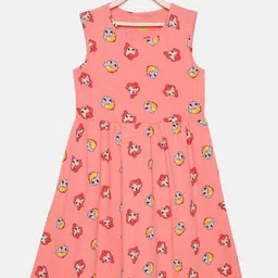 YK Disney Girls Coral A-Line Dress-picture-10