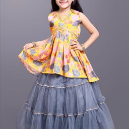 BAESD Girls Floral Printed Ready to Wear Lehenga & Choli-image-77