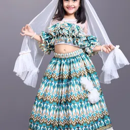 BAESD Girls Printed Ready To Wear Lehenga & Blouse With Dupatta-picture-49