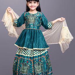 BAESD Girls Printed Ready To Wear Lehenga & Blouse With Dupatta-picture-12