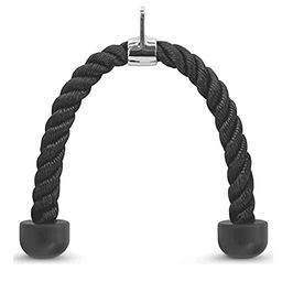 generic Sports Combo of Total D Handle tricep Rope Handel V Shaped Solid Tricep Press Down Bar, LAT Bar and Seated Rowing Handles Chinning Bar Gym Cable Machine Attachment image 4