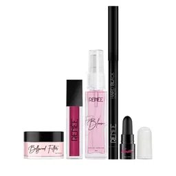 Renee Set Of 5 Liquid Lipstick, Madness Lipstick, Kajal, Bollywood Filters & EDP Gift Set-1