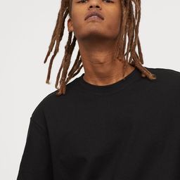 H&M Men Black Sustainable T-shirt Relaxed Fit-image-78