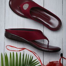 AROOM Women Red Flats-38