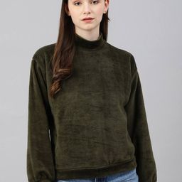 COLOR CAPITAL Women Solid High Neck Top-picture-31
