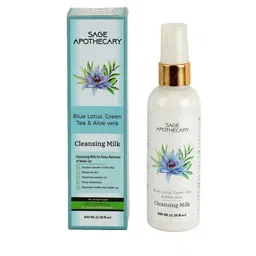 SAGE APOTHECARY Blue Lotus Green Tea & Aloe Vera Cleansing Milk 100ml-image-16