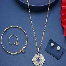 Ramdev Art Fashion Jwellery Gold Plated Jewellery Set-image-81