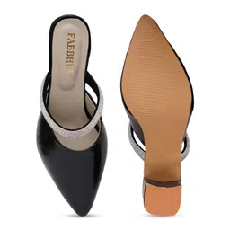 FABBHUE Pointed Toe Party Block Mules image 3