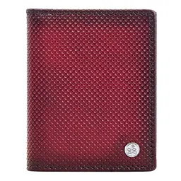 Eske Men Maroon & Black Leather Card Holder-image-64