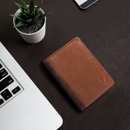 Hidesign Men Tan Brown Textured Leather Card Holder-image-51