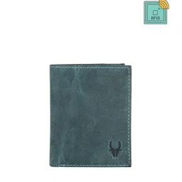 WildHorn Unisex Blue Leather Card Holder image 2