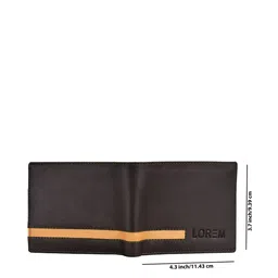 LOREM Men Brown Two Fold Wallet with SIM Card Holder image 3
