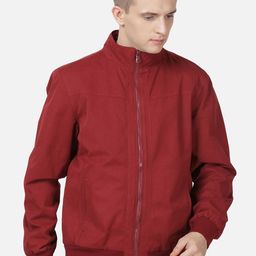 t-base Men Red Windcheater Outdoor Sporty Jacket-image-59