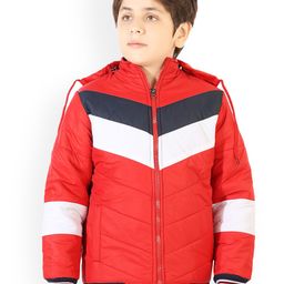 AD & AV Boys Red Striped Water Resistant Padded Jacket-image-91