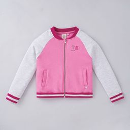 Ed-a-Mamma Girls Pink Printed Bomber Jacket-image-19