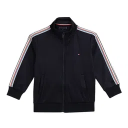 Tommy Hilfiger Boys Striped Bomber with Embroidered Jacket-image-12