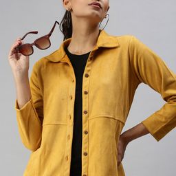 SHOWOFF Women Suede Overcoat-picture-3