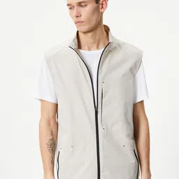 Koton Mock Collar Sleeveless Tailored Jacket-39