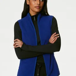 Marks & Spencer Stand Collar Sleeveless Tailored Jacket-picture-17