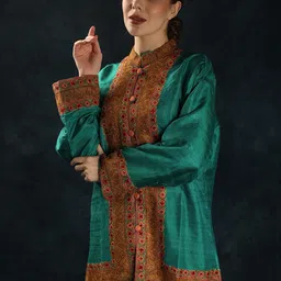 Exotic India Women Floral Longline Tailored Jacket-picture-46