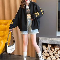 StyleCast Typography Printed Longline Open Front Jacket-25