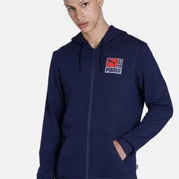 Puma Men Slim Fit 1948 Graphic Printed Hooded Cotton Sporty Jacket-image-65