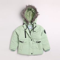 Toonyport Girls Green Geometric Lightweight Padded Jacket-picture-26