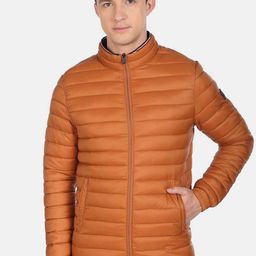 Arrow Sport Men Brown Puffer Jacket-image-28