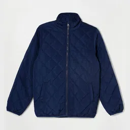 Fame Forever by Lifestyle Boys Navy Blue Solid Lightweight Quilted Jacket-image-66