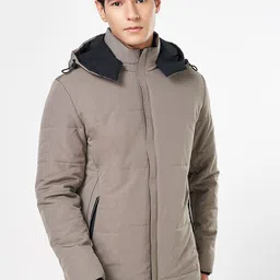 SF JEANS by Pantaloons Men Hooded Solid Casual Padded Jacket-image-95