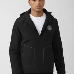 Van Heusen Flex Hooded Open Front Antimicrobial  Jacket-image-2