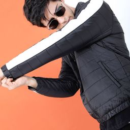 HIGHLANDER Men Black Colourblocked Padded Jacket-26