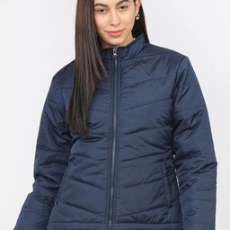 Tokyo Talkies Women Navy Blue Solid Padded Jacket-image-80