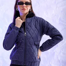 Freehand by The Indian Garage Co Spread Collar Padded Jacket-image-50