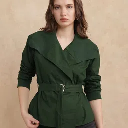 RAREISM Women Solid Cotton Tailored Jacket-46