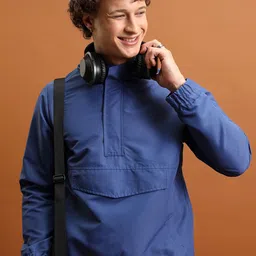 HIGHLANDER Relaxed Fit Hoodie Half Zip Long Sleeves Tailored Jacket-image-18