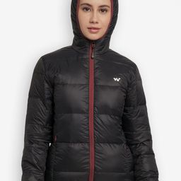 Wildcraft Women Black Water Resistant Outdoor Padded Jacket-image-65