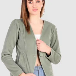 Leather Retail Lightweight Crop Tailored Jacket-image-51