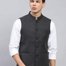 Monte Carlo Men Mandarin Collar Solid Woollen Casual Tailored Lightweight Jacket-picture-8