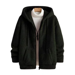 Ben Martin Men Hooded Self Design Fleece Casual Lightweight Parka Jacket-picture-12