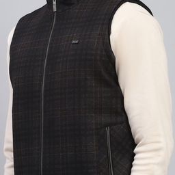 Monte Carlo Men Mock Collar Checked Casual Tailored Lightweight Jacket image 2