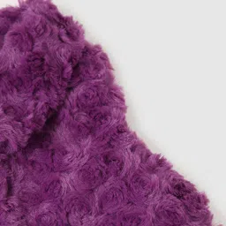 max Girls Self Design Sleeveless Faux Fur Trim Open Front Jacket image 4