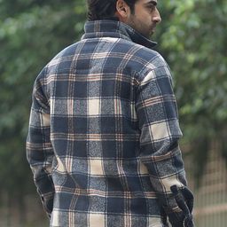 Maniac Checked Long Sleeves Fleece Open Front Jacket image 5