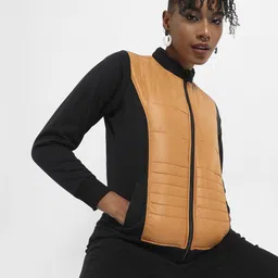Campus Sutra Striped Windcheater Bomber Jacket-30
