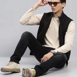 Monte Carlo Men Mock Collar Checked Casual Tailored Lightweight Jacket image 3