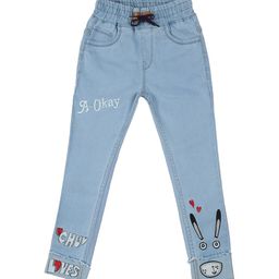A-Okay Kids Jogger Fit Clean Look Embroidered Jeans-image-94