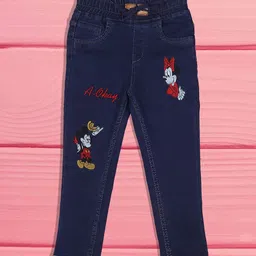 F2M Girls Low Distress Embroidered High Waist Jeans-image-88