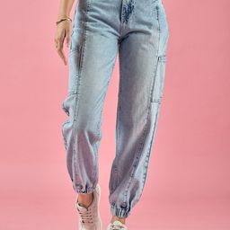 DressBerry Women Classic High-Rise Clean Look Cotton Cargo Joggers-image-30