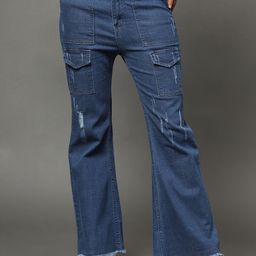 AngelFab Women Jean Bootcut High-Rise Mildly Distressed Jeans-picture-33